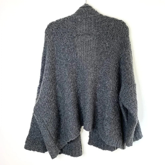Oak and Fort chunky knit cardigan sweater wool blend Oversized Gray Small - Picture 12 of 12